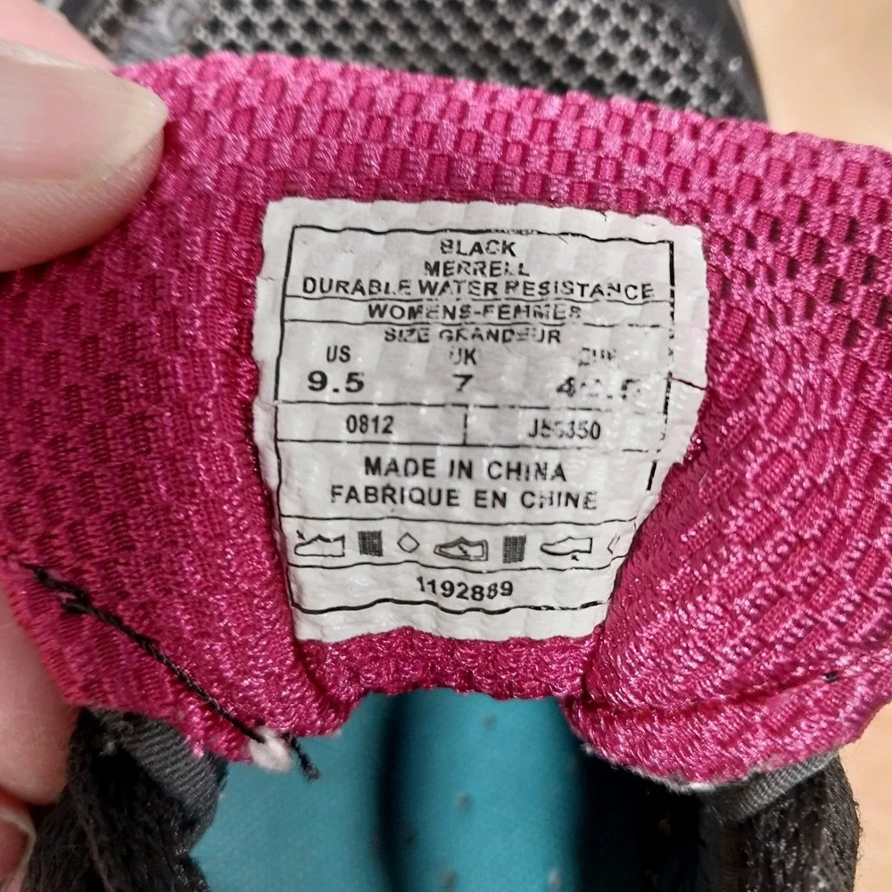 Merrell Womens Mix‎ Master Glide Running Shoes Size 9.5 Black Pink J86350